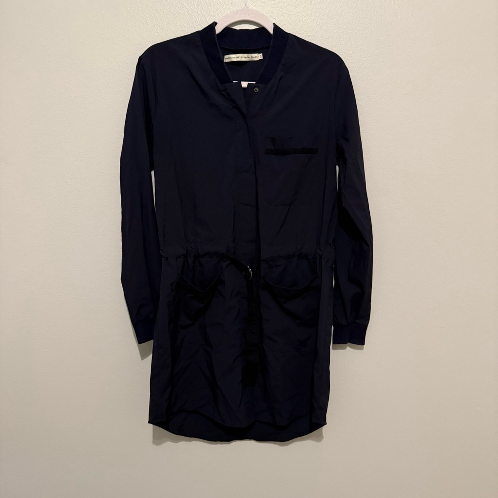 SHADES OF GREY BY MICAH COHEN Belted Long Sleeve Mini Dress